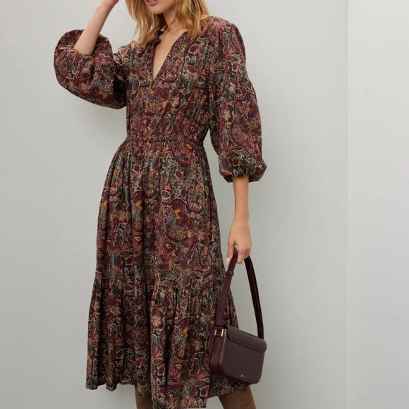 NWOT Lauren Ralph Lauren Floral Paisley Cotton Voile Dress Size 6 - Picture 1 of 11